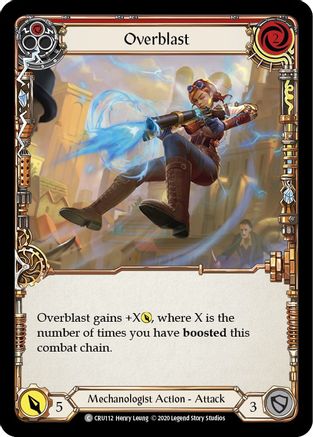 Overblast (Red) (CRU112) (1st Edition) Rainbow Foil - Crucible of War