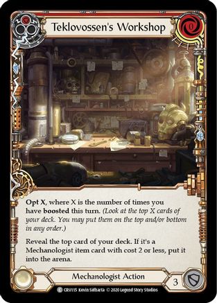 Teklovossen's Workshop (Red) (CRU115) (1st Edition) - Crucible of War