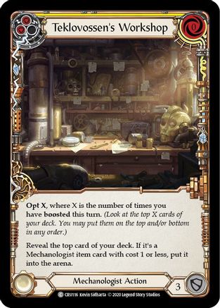 Teklovossen's Workshop (Yellow) (CRU116) (1st Edition) - Crucible of War
