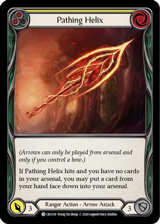 Pathing Helix (Yellow) (CRU130) (Unlimited Edition) Rainbow Foil - Crucible of War