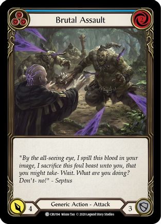 Brutal Assault (Blue) (CRU194) (Unlimited Edition) - Crucible of War
