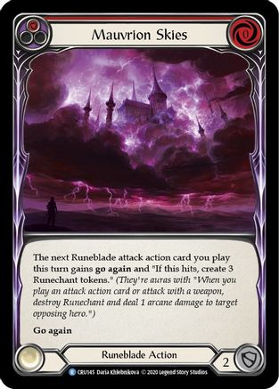 Mauvrion Skies (Red) (CRU145) (1st Edition) - Crucible of War