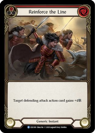 Reinforce the Line (Red) (CRU189) (Unlimited Edition) Rainbow Foil - Crucible of War