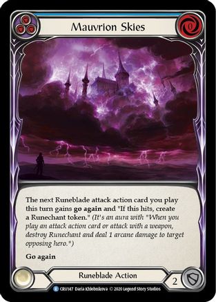 Mauvrion Skies (Blue) (CRU147) 1st Edition  - Crucible of War