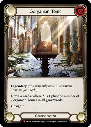 Gorganian Tome (CRU181) (1st Edition) Rainbow Foil - Crucible of War