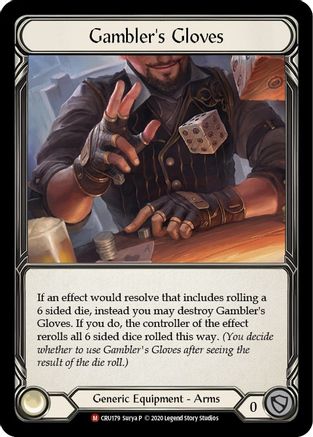 Gambler's Gloves (CRU179) (Unlimited Edition) Rainbow Foil - Crucible of War
