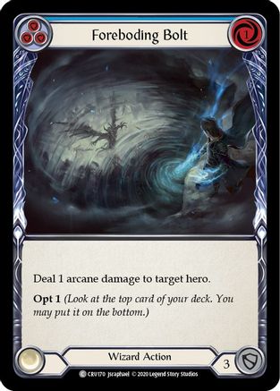 Foreboding Bolt (Blue) (CRU170) (1st Edition) - Crucible of War