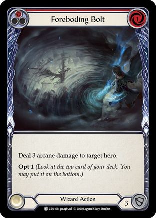 Foreboding Bolt (Red) (CRU168) (1st Edition) Rainbow Foil - Crucible of War