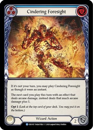Cindering Foresight (Blue) (CRU167) (1st Edition) - Crucible of War