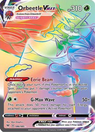 Orbeetle VMAX (Secret) (186) Holofoil - SWSH04 Vivid Voltage