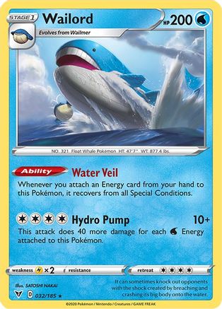 Wailord (32) Holofoil - SWSH04 Vivid Voltage