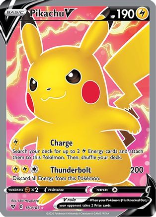 Pikachu V (Full Art) (170) Holofoil - SWSH04 Vivid Voltage
