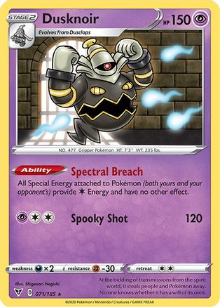 Dusknoir (71) Holofoil - SWSH04 Vivid Voltage