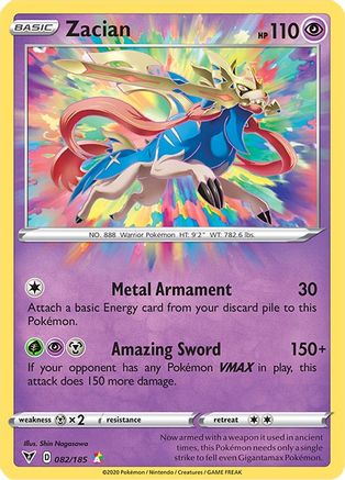 Zacian (082/185) [Sword & Shield: Vivid Voltage] | Silver Goblin