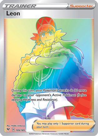 Leon (Secret) (195) Holofoil - SWSH04 Vivid Voltage
