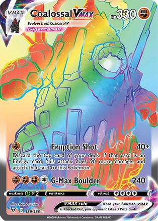 Coalossal VMAX (Secret) (189) Holofoil - SWSH04 Vivid Voltage