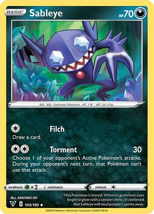 Sableye (105/185) [Sword & Shield: Vivid Voltage] | Silver Goblin