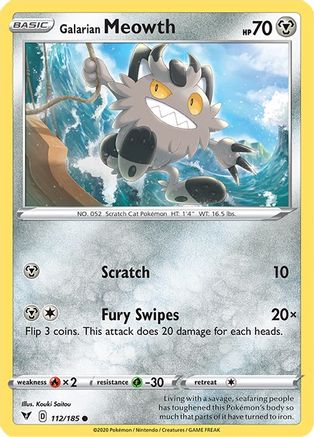 Galarian Meowth (112) - SWSH04 Vivid Voltage