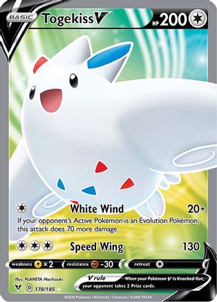 Togekiss V (Full Art) (178) Holofoil - SWSH04 Vivid Voltage