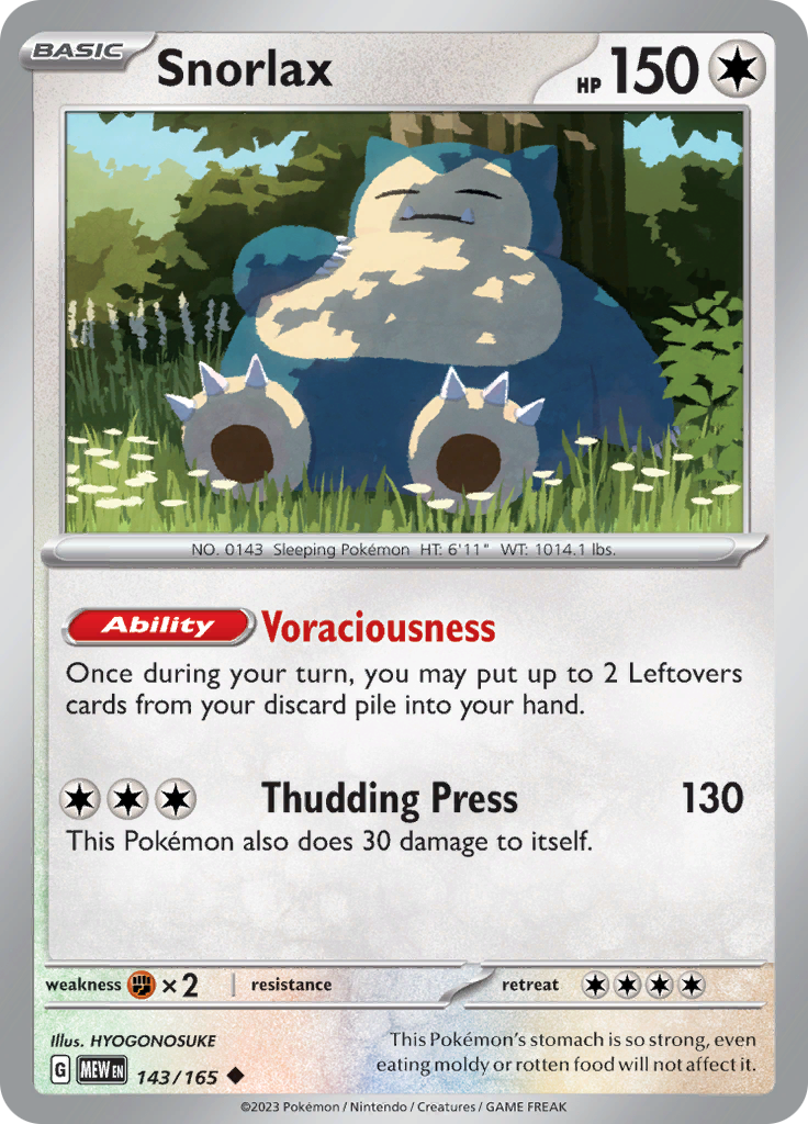 Snorlax (143/165) [Scarlet & Violet: 151] | Silver Goblin