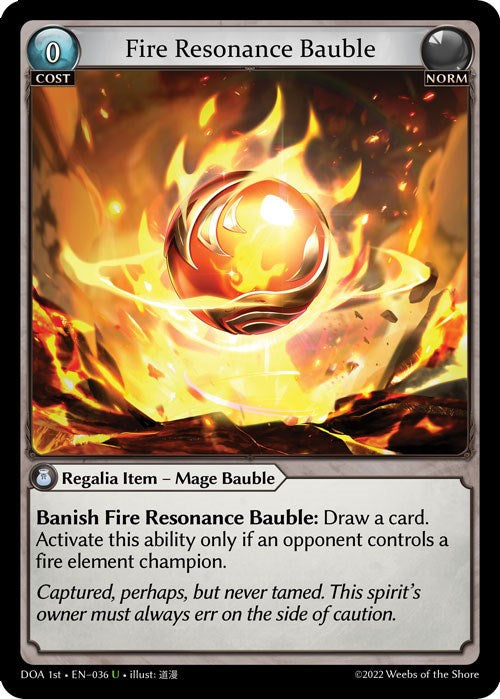 Fire Resonance Bauble (036) [Dawn of Ashes: 1st Edition] Foil