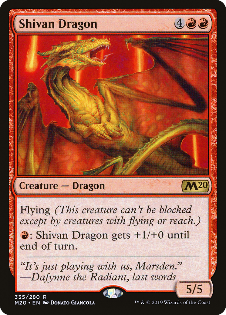 Shivan Dragon (335) - Core Set 2020