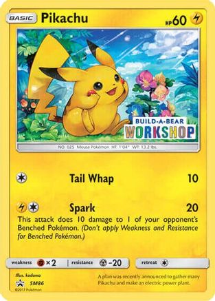 Pikachu (SM86) (Build-A-Bear Workshop Exclusive) [Miscellaneous Cards] | Silver Goblin