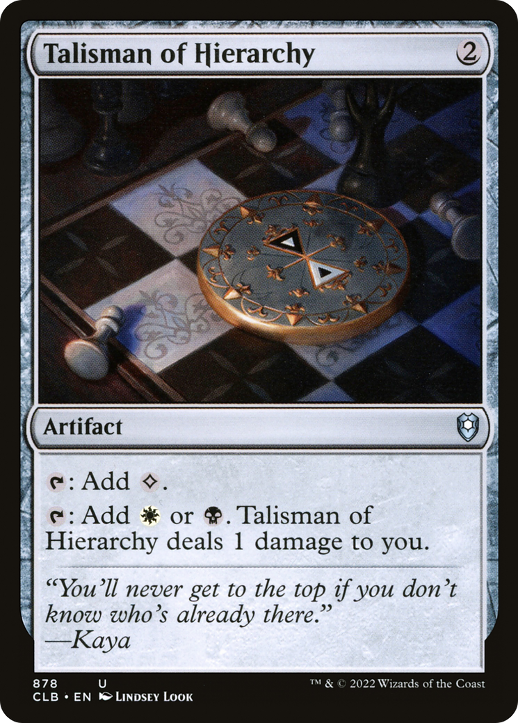 Talisman of Hierarchy [Commander Legends: Battle for Baldur's Gate]
