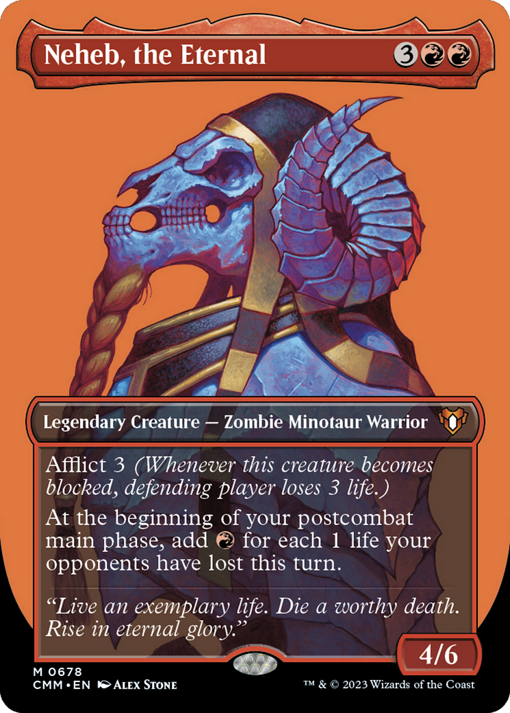 Neheb, the Eternal (Borderless Profile) [Commander Masters] | Silver Goblin