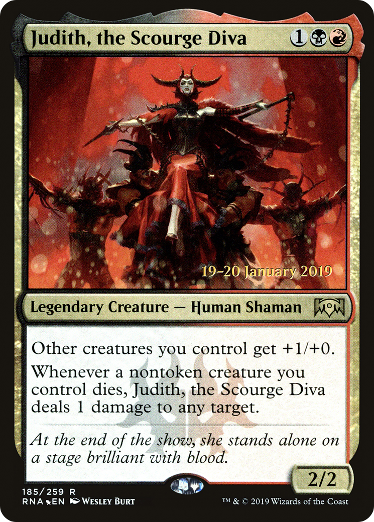 Judith, the Scourge Diva (185) Foil - Ravnica Allegiance Promos
