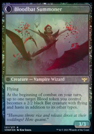 Voldaren Bloodcaster // Bloodbat Summoner (137s) Foil - Innistrad: Crimson Vow Promos