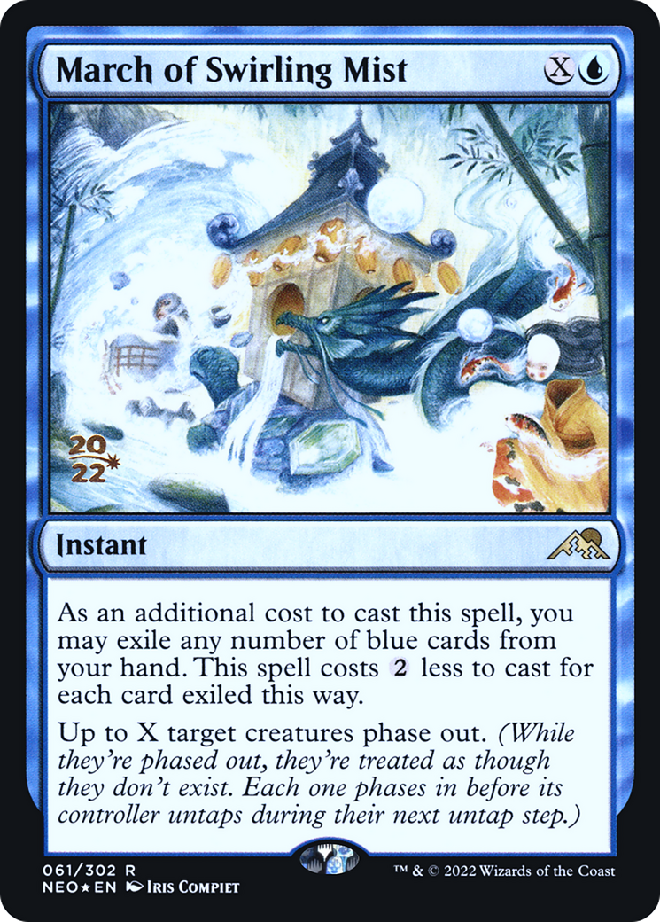 March of Swirling Mist (61s) Foil - Kamigawa: Neon Dynasty Promos