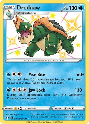 Drednaw (SV029) Holofoil - Shining Fates Shiny Vault