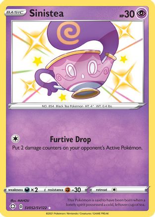 Sinistea (SV052) Holofoil - Shining Fates Shiny Vault