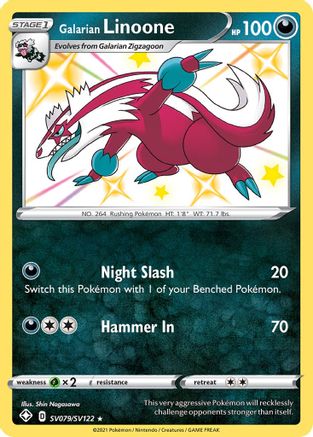 Galarian Linoone (SV079) Holofoil - Shining Fates Shiny Vault