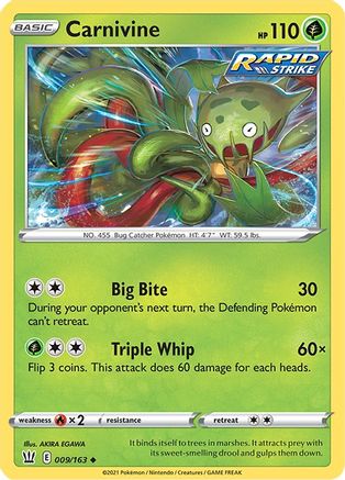 Carnivine (9) Reverse Holofoil - Battle Styles