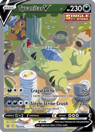Tyranitar V (Alternate Full Art) (155) Holofoil - SWSH05 Battle Styles