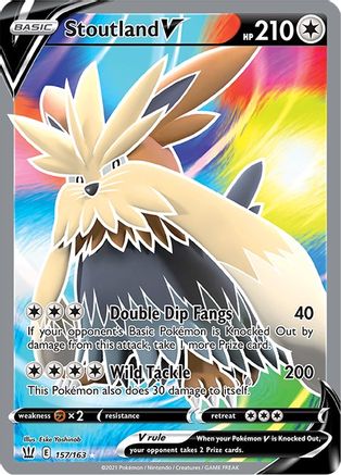 Stoutland V (Full Art) (157) Holofoil - Battle Styles