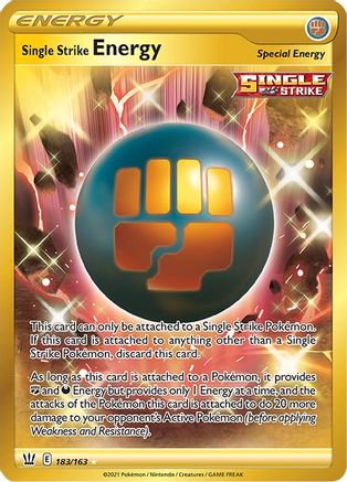 Single Strike Energy (Secret) (183) Holofoil - SWSH05 Battle Styles