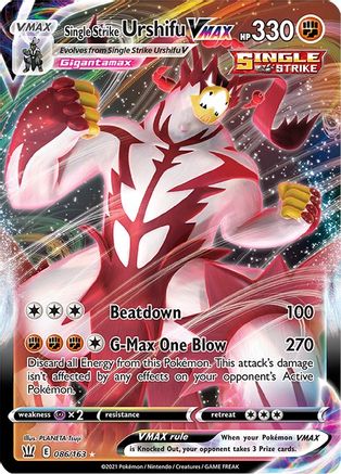 Single Strike Urshifu VMAX (86) Holofoil - SWSH05 Battle Styles