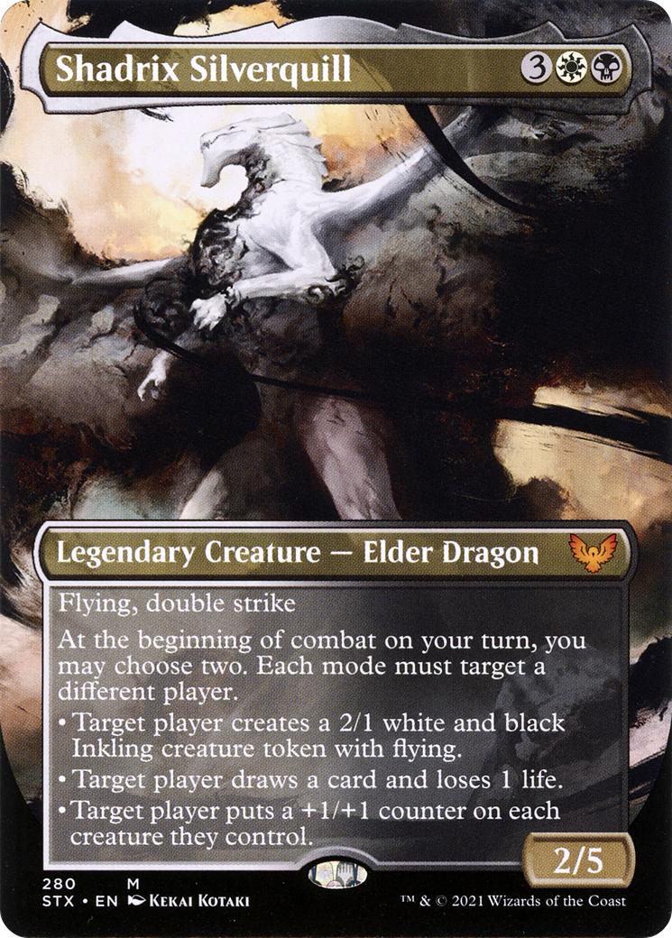 Shadrix Silverquill (Borderless) (280) Foil - Strixhaven: School of Mages