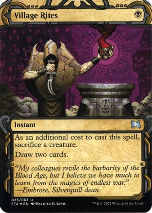Village Rites (035) Etched Foil - Strixhaven Mystical Archive