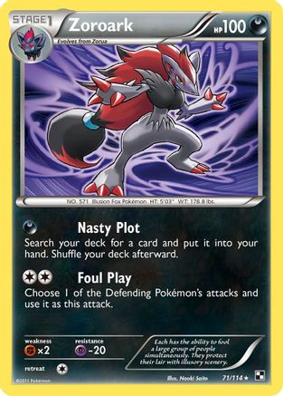 Zoroark (71/114) (Theme Deck Exclusive) [Black & White: Base Set] | Silver Goblin