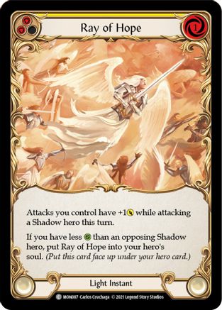 Ray of Hope (MON087) (1st Edition) Rainbow Foil - Monarch