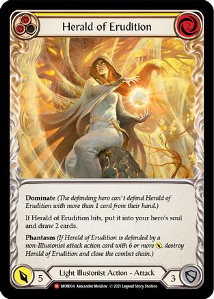 Herald of Erudition (MON004) (1st Edition) Rainbow Foil - Monarch