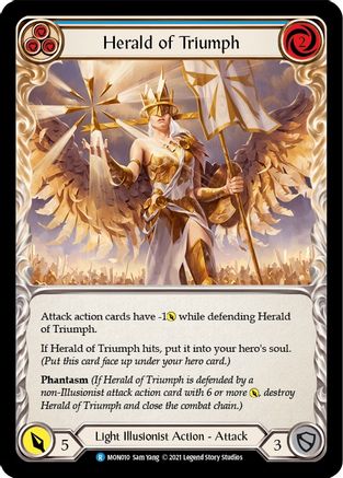 Herald of Triumph (Blue) (MON010) (Unlimited Edition) Rainbow Foil - Monarch