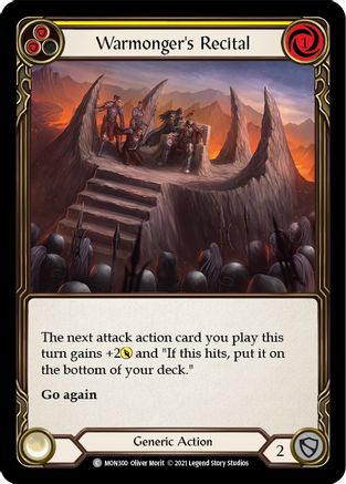 Warmonger's Recital (Yellow) (MON300) - Monarch 1st Edition