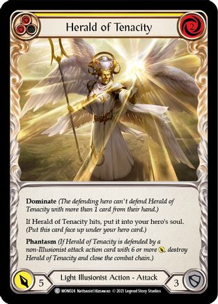 Herald of Tenacity (Yellow) (MON024) Unlimited Edition Rainbow Foil - Monarch