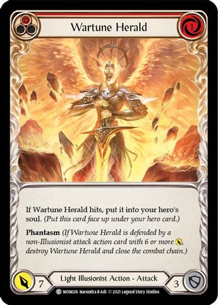 Wartune Herald (Red) (MON026) (1st Edition) Rainbow Foil - Monarch