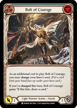 Bolt of Courage (Blue) (MON044) (1st Edition) Rainbow Foil - Monarch